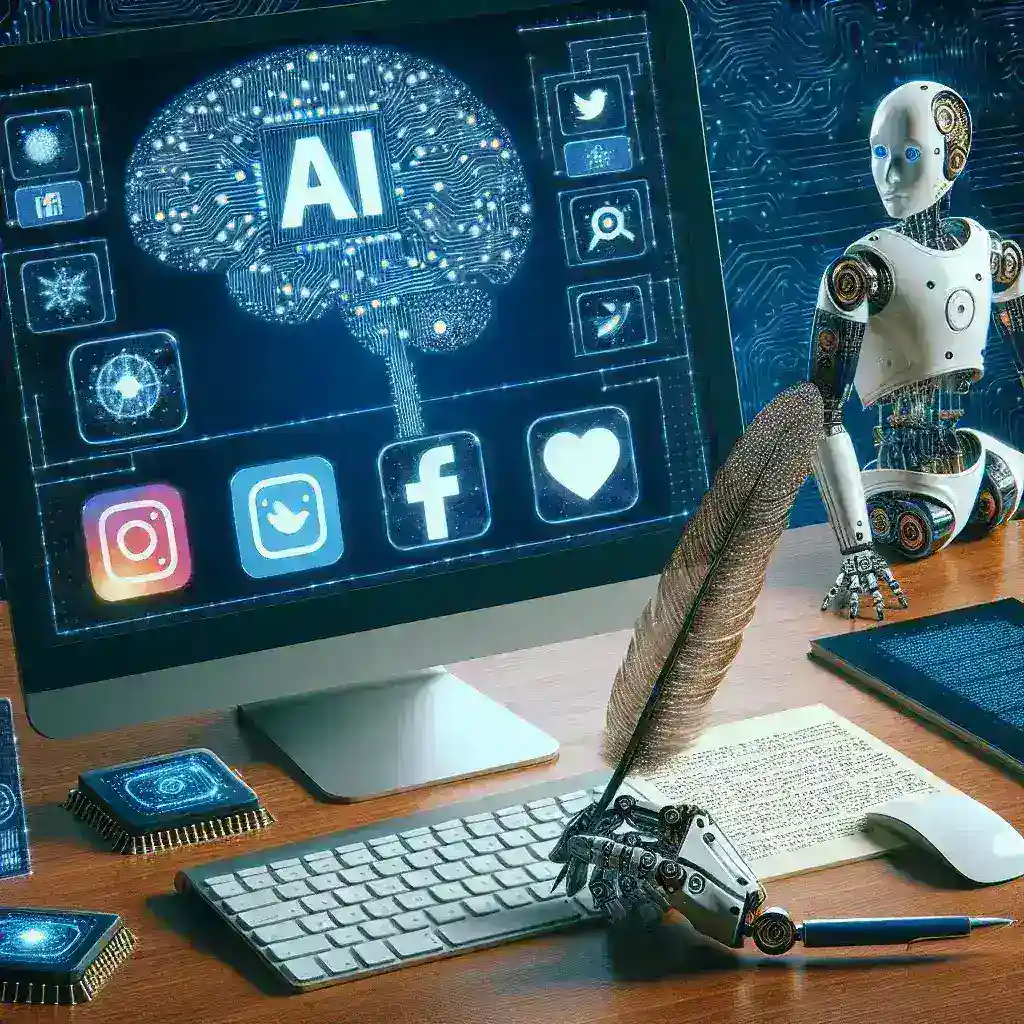 "Ejemplo de texto generado por inteligencia artificial para redes sociales, mostrando estrategias efectivas para mejorar el engagement y la creatividad en publicaciones."