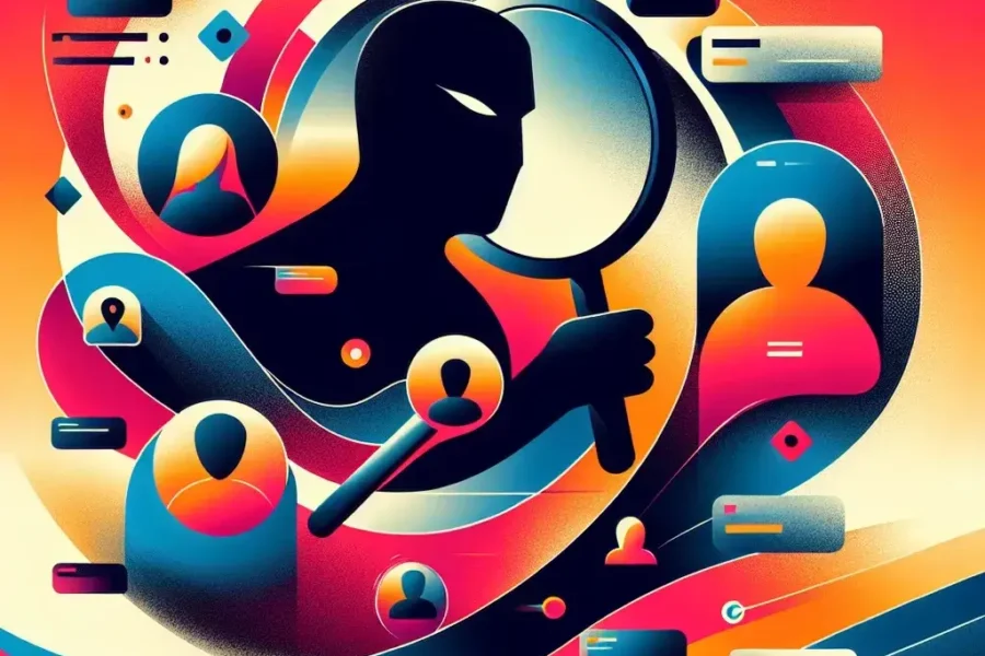 "Vista de una pantalla de smartphone mostrando una interfaz de Instagram anÃ³nimo, con perfiles ocultos y contenido no identificado, ilustrando la temÃ¡tica de la guÃ­a completa para navegar en el mundo de las redes sociales privadas."